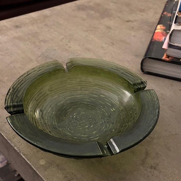 Anchor Hocking Forest Green Glass Bowl - Picture 1 of 4